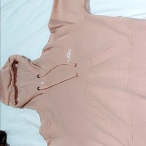 pink checkered vans cropped hoodie